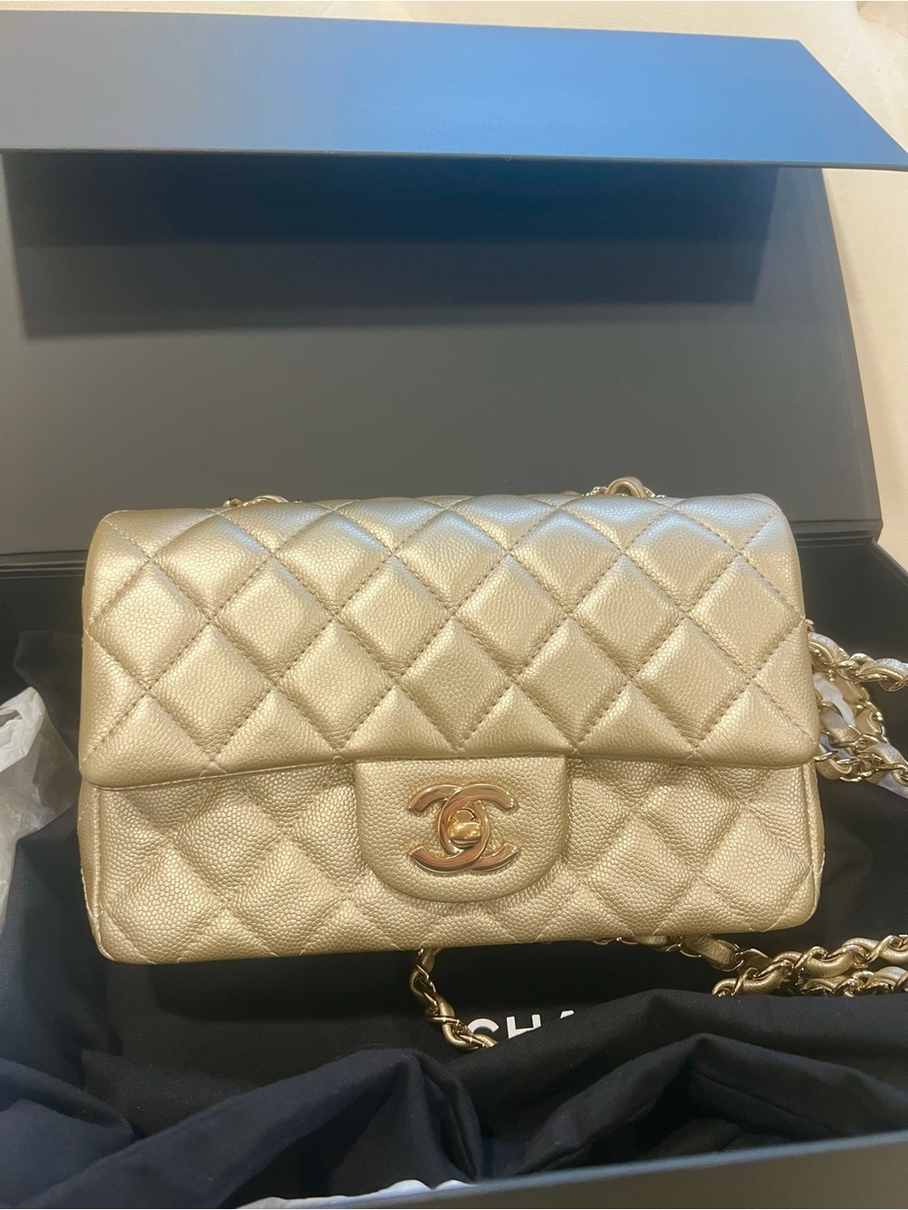 Chanel Classic Caviar mini rectangular Flap Bag